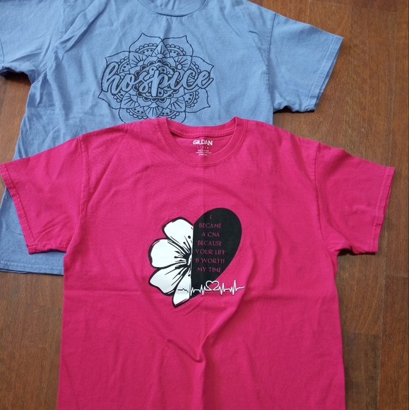 2 Ladies Hospice/CNA Shirts - Picture 2 of 9